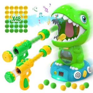Movable Dinosaur Shooting Toys for Kids 5-7 with Spraying, Electronic Target ... - Picture 1 of 9