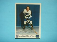1972/73 ROYAL BANK LEO'S LEADERS VANCOUVER CANUCKS PHOTO DON TANNAHILL SHARP+