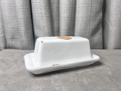 Maison Le Gourmet Seal Distressed Farmhouse 1/4 lb Butter Dish Terra Cotta - Image 1 of 4