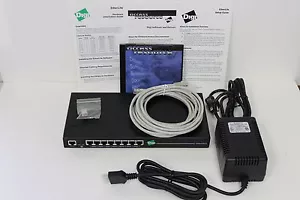 DIGI 70001433 ETHERLITE 8 TERMINAL SERVER WITH AC ADAPTER NEW OPEN BOX - Picture 1 of 4