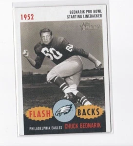 CHUCK BEDNARIK 2006 TOPPS HERITAGE FOOTBALL FLASHBACKS INSERT CARD-SHIPS FREE - Picture 1 of 23