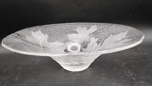 Mats Jonasson Ice Glass Maple Leaf Bowl Made in Sweden Signed and Numbered 5147 - Picture 1 of 8
