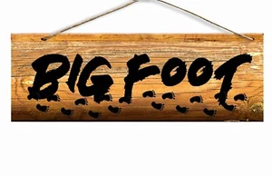 BIGFOOT BIG SIGN 6 x 16 Inches WOOD SIGN VINTAGE TRAVEL SASQUATCH ART - Picture 1 of 1