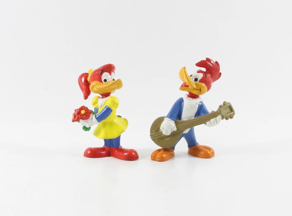 Woody Woodpecker === 2 x Specht Figur 1980 Bully Bullyland W. Lantz - Bild 1 von 1