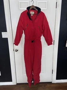 Tuta da sci donna Eddie Bauer rossa pezzo unico taglia 12 nuova senza etichette - Foto 1 di 10