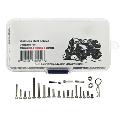387 Pcs/Set Stainless Stelel Screws Set For Traxxas TRX-4 1/10 RC Car Crawler B - Image 1 of 4