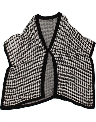 GUESS Womens Poncho Jumper UK 10 Small Black Houndstooth BC05 - Image 1 of 4