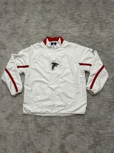 Atlanta Falcons Jacke Herren XL weiß rot NFL Football Sideline Reebok Y2K - Bild 1 von 11