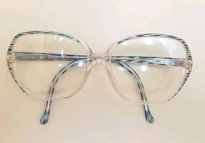 Vintage Blue Tortoise  Shell Oversized Frames Prescription Bifocals 140/287 - Picture 1 of 10