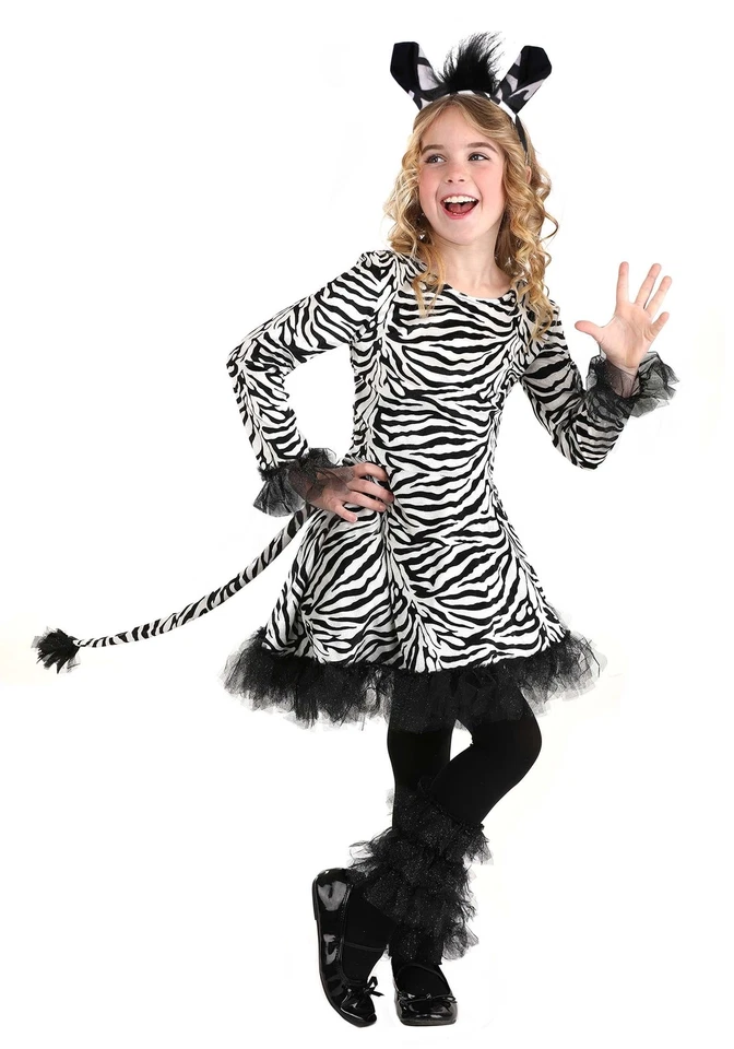 Kid's Dazzling Zebra Costume - Image 1 of 1