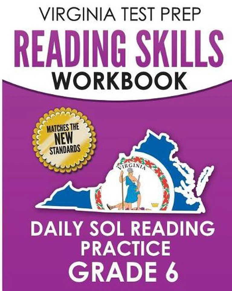 VIRGINIA TEST PREP Reading Skills Workbook Daily SOL Reading Practice Grade 6: P - Image 1 of 1