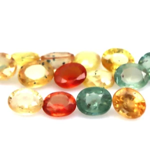 6.60 CT. Heated 14Pcs Fancy Color Sapphire Songea - Africa Oval - Picture 1 of 4