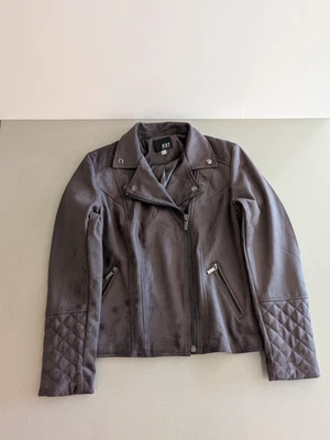 KUT FROM THE KLOTH Milana Faux Suede Drape Moto Jacket Brown Medium Women's Coat - Image 1 of 4