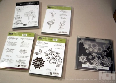  Conjuntos e matrizes de selos StampinUp... borracha vermelha  - Imagem 1 de 4