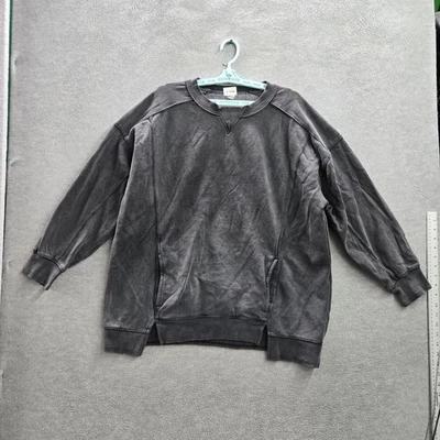 Sudadera Free People Mujer S Gris Polar Grunge Intercept Túnica Manga Larga Foto 1 de 4