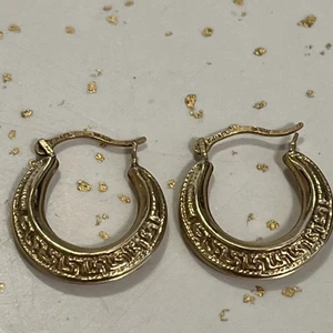 10K Gold Hoop Dainty Earrings - Isreal - Picture 1 of 8