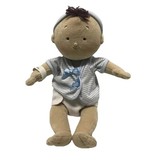 North American Bear Rare 2009 Rosy Cheeks Brunette Boy Plush Soft Baby Doll Hat - Picture 1 of 8