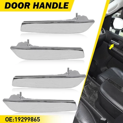 Juego de molduras de manija de puerta interior izquierda trasera derecha derecha para GMC Yukon 2007-2014 Foto 1 de 4