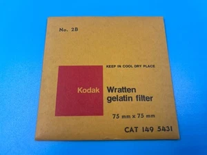 KODAK WRATTEN GELATIN FILTER NO. 23A 75mm CAT 149 5589 - Picture 1 of 2