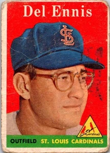 Del Ennis 1958 Topps #60a Nome in lettere bianche St. Louis Cardinals - Foto 1 di 2