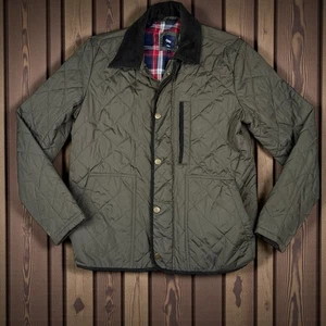 Chaqueta de Granero Gap Para Hombre Cuello Pana Puños Forro Acolchado Talla Pequeña Caqui Oliva - Imagen 1 de 11