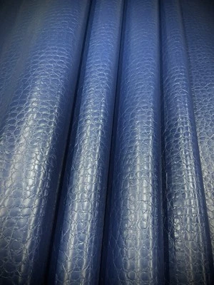 Leather Upholstery Fabric Animal Print Crocodile Faux Vinyl Material Fabric  - Image 1 of 4