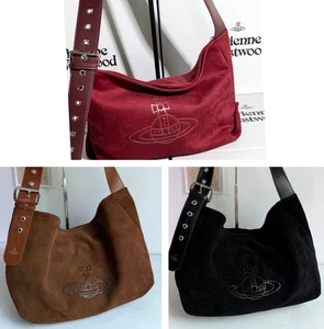 Vivienne Westwood Shoulder Bag Suede ( Black / Brown / Red) Outlet Products - Picture 1 of 20