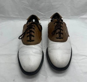 Footjoy Super Lites  White And Brown Golf Shoes #58049 Men's Size 11M - Picture 1 of 15