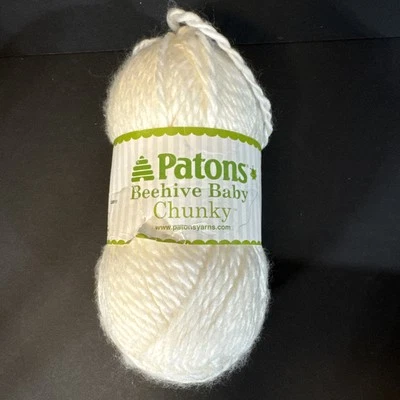 Patons Colmena Bebé Grueso Hilo Madeja Color Exuberante Encaje Blanco Nuevo Descatalogado Foto 1 de 4
