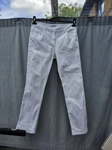 TU White Straight Jeans UK 14 Long VGC - Picture 1 of 3