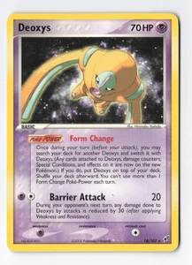 Deoxys 18/107 Regular Rare EX Deoxys Series Vintage Pokemon TCG Card NM - Picture 1 of 2