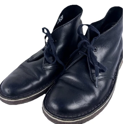 Botas de cuero negras al tobillo Clarks Desert Originales para mujer estilo Chukka talla 6 RARAS Foto 1 de 4