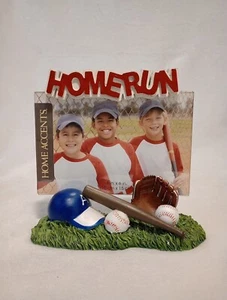 Sports Photo Frame Softball Baseball 4" x 6" Picture Frame Ceramic Home Accents - Picture 1 of 5