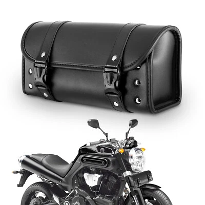 Motorcycle Fork Tool Bag Leather For Suzuki Intruder VL800 VL1500 VS1400 VS800 - Image 1 of 4