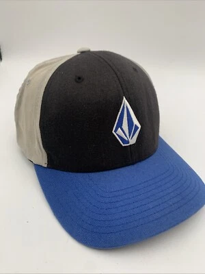 Volcom Adult Fitted Baseball Hat Size S-M Flexfit Gray blue Black Skateboard - Image 1 of 4