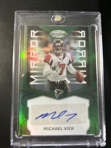 Michael Vick Panini Certified Green Mirror Auto 2023 SP#’d/5 !! Falken 🔥 - Bild 1 von 2