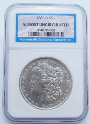 1889 O Morgan $1 Silver Dollar NGC Almost Uncirculated AU - U593 - Image 1 of 4