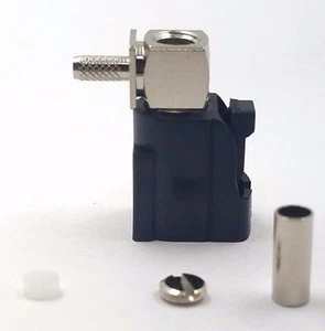 20pcs Fakra Right Angle Jack Crimp for RG174 Key Code: A (Black)- - Picture 1 of 11
