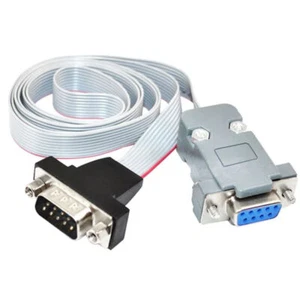 DB9 Male to DB9 Female IDC Ribbon Cable for RS-232 Touch Screen 0.5m - Picture 1 of 4