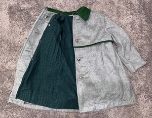 Girl’s Vintage Original-Lanz Salzburg-Wien Austria Gray/Green Wool Coat, Size 6 - Picture 1 of 8