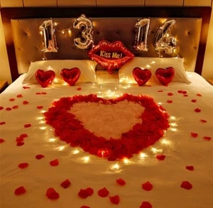 Rosenblätter  Rosenblüten Liebe Hochzeit Dekoration Valentinstag 1000 Stk. Rot - Bild 1 von 4