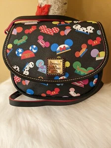 Dooney & Bourke Black Disney Attractions Ear Hat Hallie Crossbody Bag - Picture 1 of 15