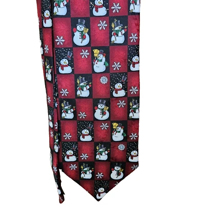 Corbata de Navidad para hombre HALLMARK Yule Tie Greetings muñeco de nieve Foto 1 de 4