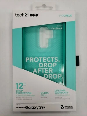Tech21 Evo Check Case Cover for Samsung Galaxy S9+ S9 Plus G965 - Aqua - New - Image 1 of 3