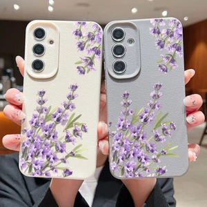 Handyhülle für Samsung S25 Edge S24 S23 Ultra S22 A56 Lavendel Blumen Soft Cover - Bild 1 von 18