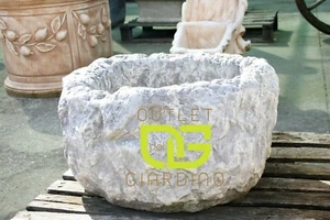 LAVANDINO VASCA LAVABO LAVELLO INTERNO RUSTICO NO PIETRA GIARDINO CEMENTO - Foto 1 di 10