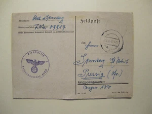 TARJETA POSTAL DE CAMPAÑA DE LA SEGUNDA GUERRA MUNDIAL DEL DOMINGO CRISTIANO A LA FAMILIA.  RECEPTOR CRUZ CABALLEROS #4 - Imagen 1 de 4