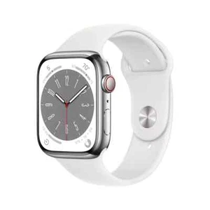 Apple Watch Series 8 GPS + Cellular 45mm Stainless Steel Silver - Good Condition - Picture 1 of 1