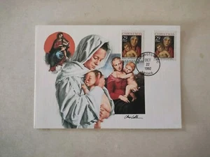 US 1992 Mary Gave Birth Of Jesus Art Painting Maximum Postcard , DC - Picture 1 of 2
