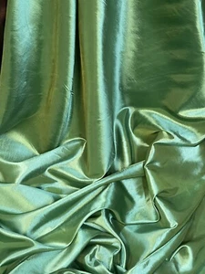 1m  Two Tone Sage  Green Taffeta Fabric 58"  Superior bridal wear Quality - Picture 1 of 4